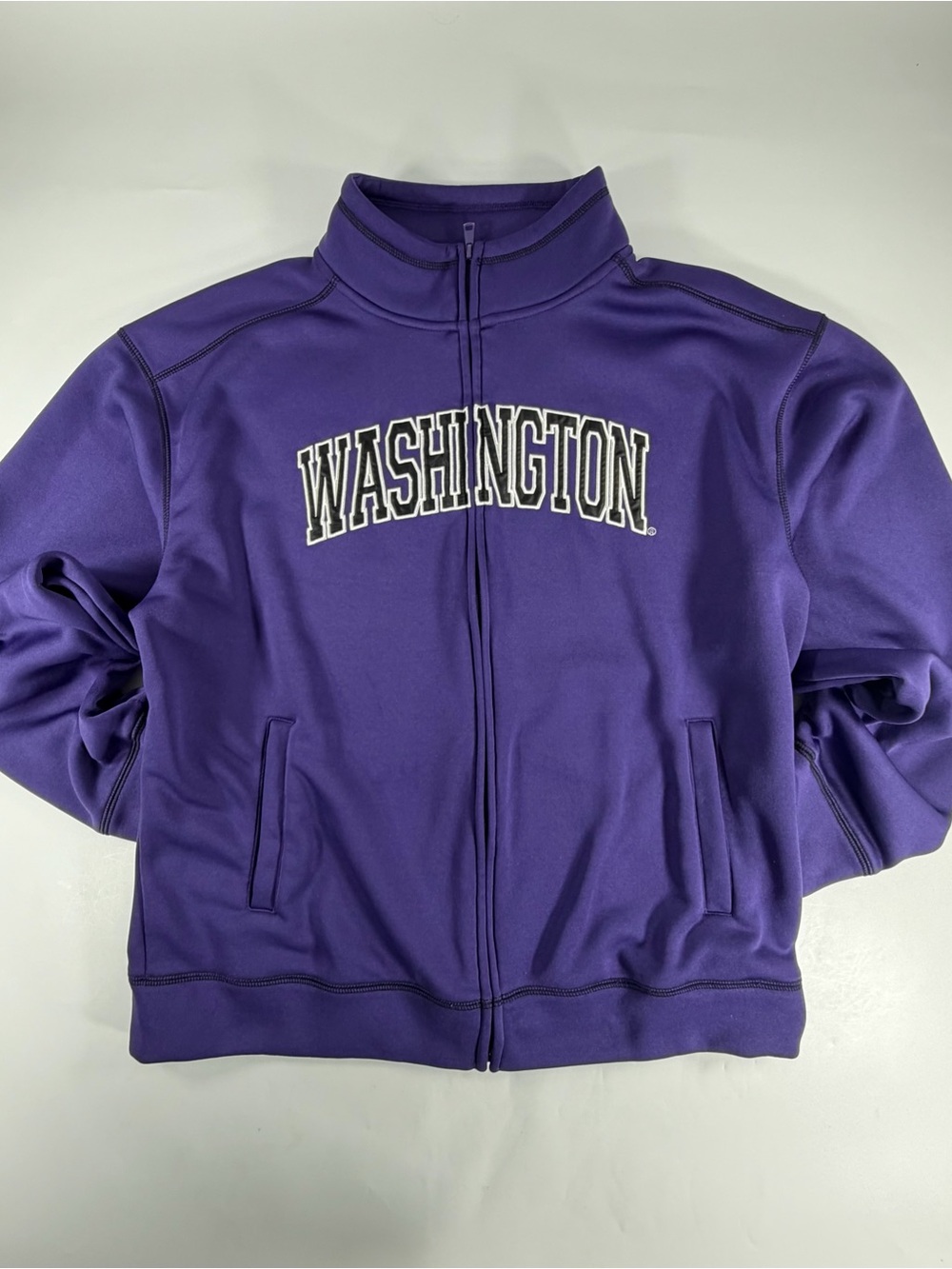 Campus Drive Washington Huskies Full Zip Fleece Jacket Purple Women’s L